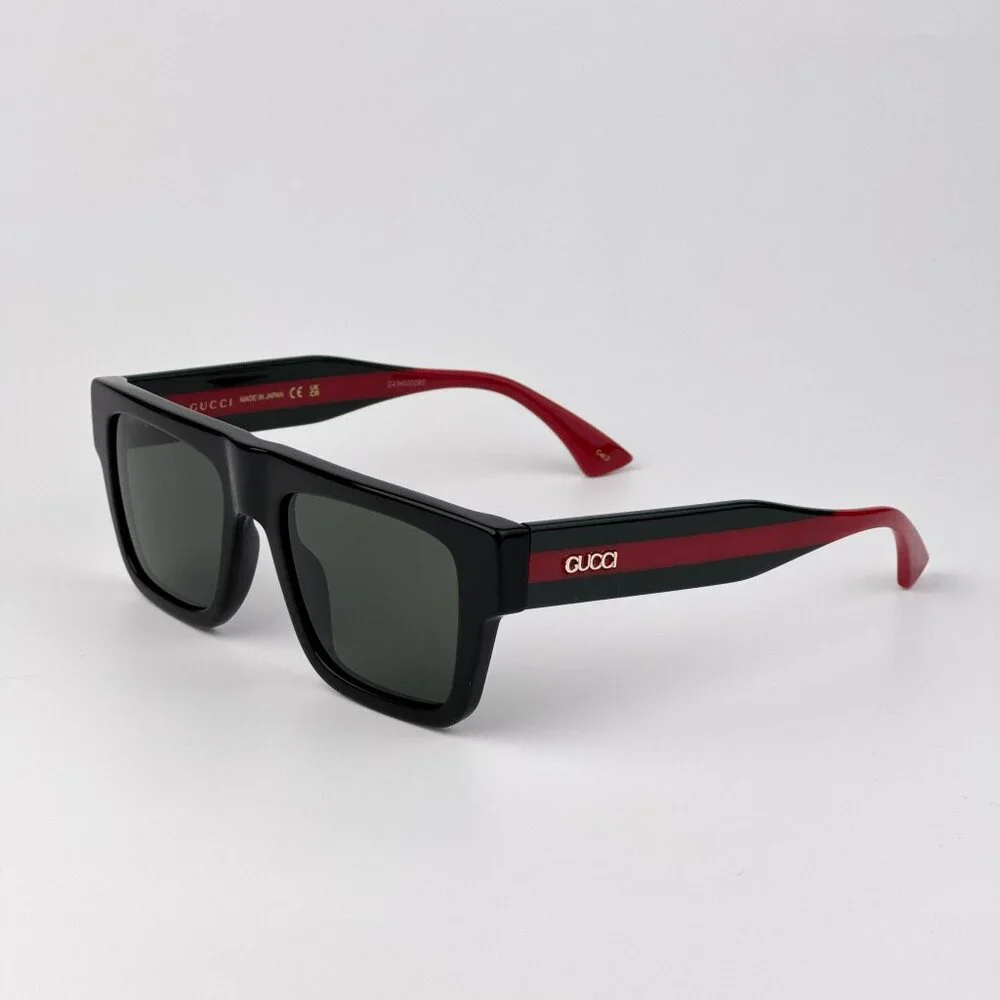 Gucci GG1868S Sunglasses – Black Square Frame with Grey Lenses | Model 001
